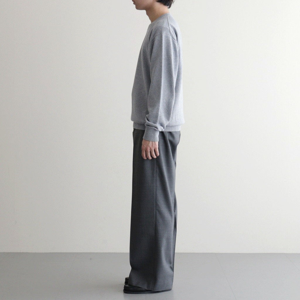REVIVAL SILK CREW NECK #GRAYISH SAX [BN-26SM-041]