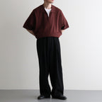 SILK COTTON SKIPPER KNIT #MAROON [26S-BIS-KN66]
