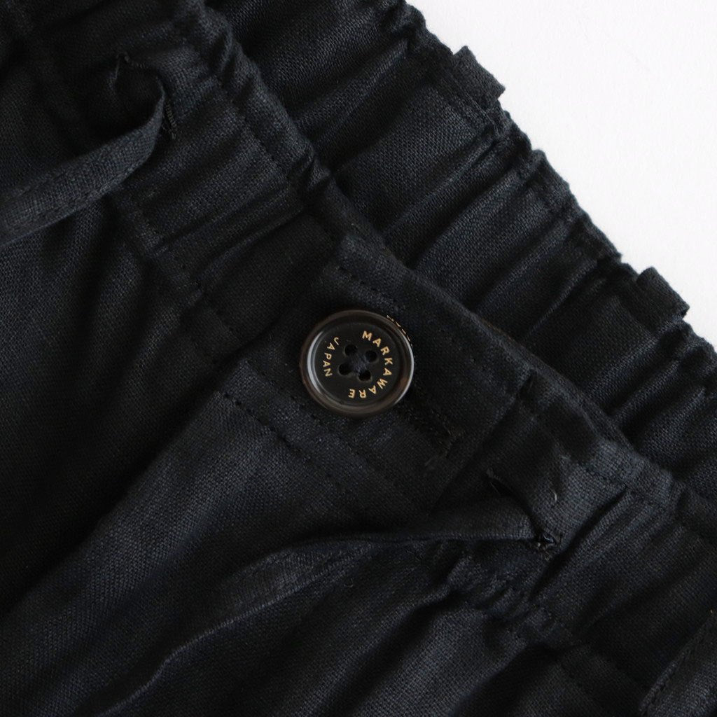 CLASSIC FIT TWO TUCK EASY TROUSERS #BLACK [A25B05PT01C]