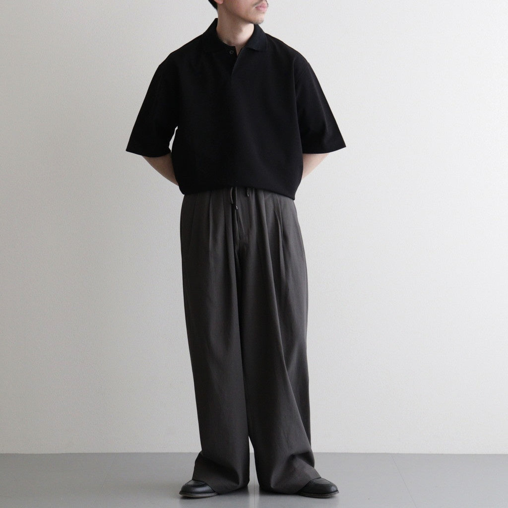 TRIPLE PLEATED EASY TROUSERS #CHARCOAL [A26A16PT02C]