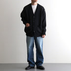 BABY ALPACA KURUMI TENJIKU V CARDIGAN #CHARCOAL [BN-25FM-059]