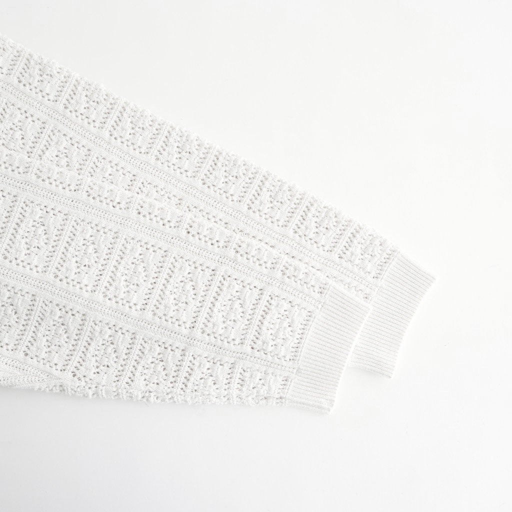 GRASSY LACE CREW NECK #WHITE [BN-26SL-028]