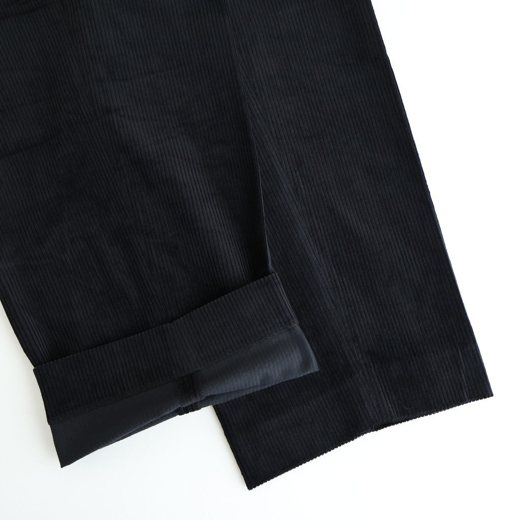 CLASSIC FIT DOUBLE PLEATED TROUSERS #BLACK [A25C13PT02C]