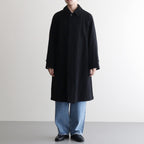 Classic Wool Balmacaan Coat #BlackNavy [BHS25F009]