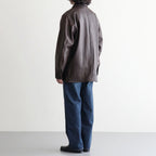 Steer Leather Coverall #DarkBrown [BHS25F002F26]