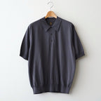 CARIBBEAN SEAISLAND COTTON POLO SHORT SLEEVE #CHARCOAL [BN-26SM-064]