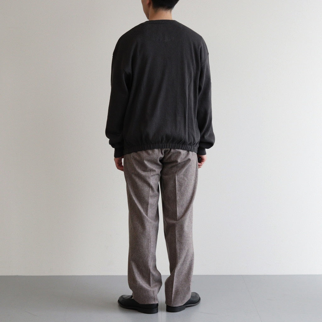 DOUBLE-PLEATED SMARTY TROUSER #TAUPE [242OJ-PT05]