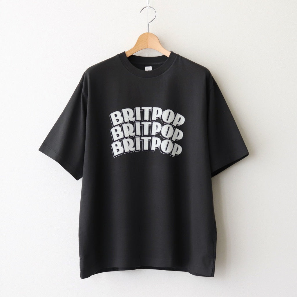 BRITPOP Print Tee WIDE #InkBlack×Ivory-PT [bROOTS25S34A]