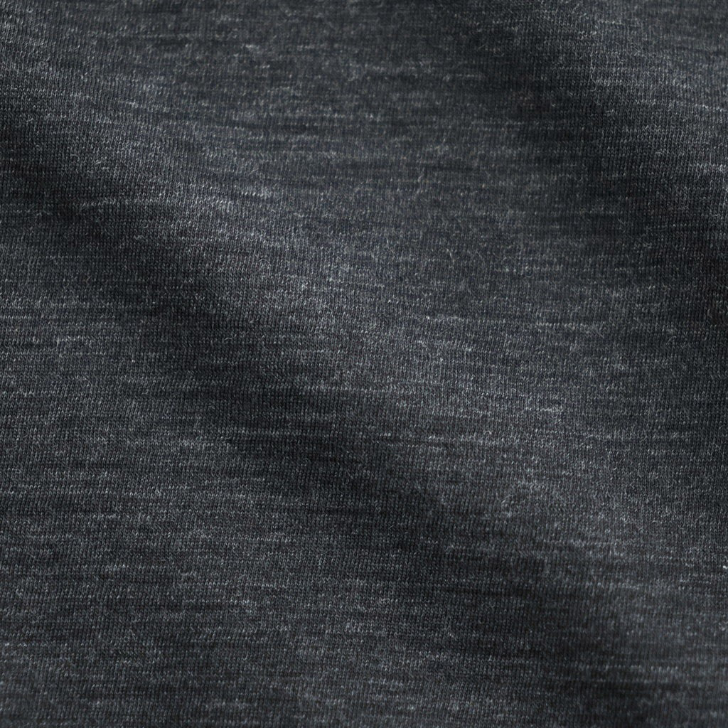 Light Merino Wool Half Zip Sweater #Charcoal Grey [6061-1202]