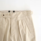 DOUBLE-PLEATED SMARTY TROUSER #BONE [252OJ-PT08]