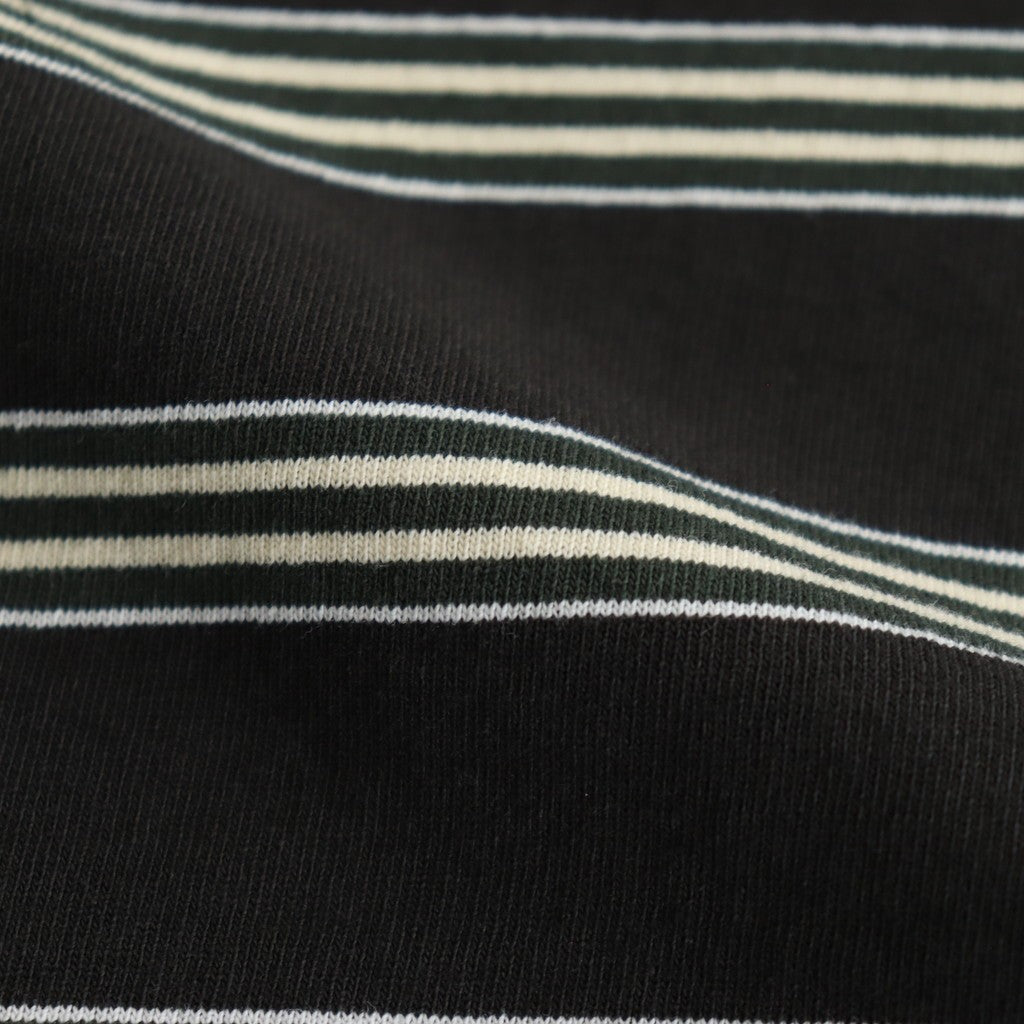 BORDER SHORT SLEEVE TOP #GRAPHITExYELLOW [PMAT-CS02]