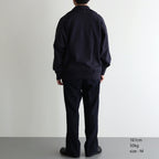 ORGANIC COTTON BLEND HEAVY WEIGHT FLEECE HALF ZIP #NAVY [16542 66326]