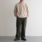 SEED STITCH LONG SLEEVE TOP #SAND BEIGE [PMAT-CL03]