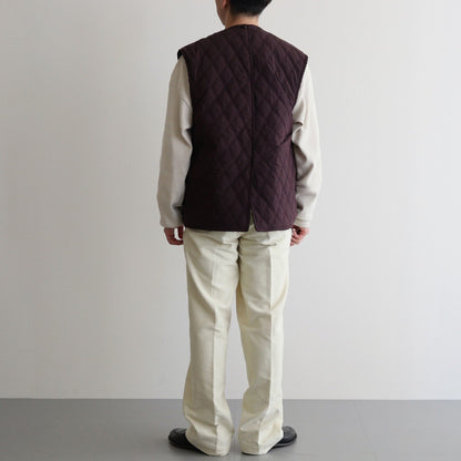 PRINTED CORDS GAME-KEEPER VEST #SMOKE BROWN [242OJ-VT03]