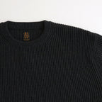 SOLID WOOL RIB CREW NECK #CHARCOAL [BN-24FM-042]