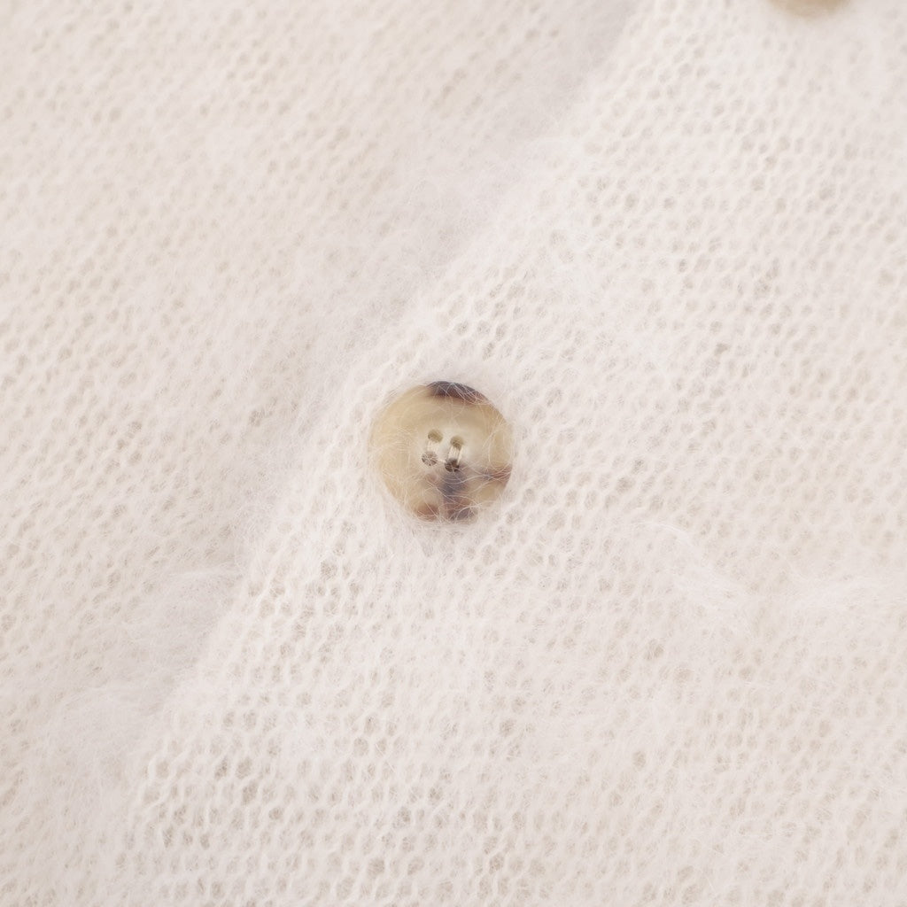 PURE MOHAIR SHAGGY POLO #IVORY [BN-25FL-053]