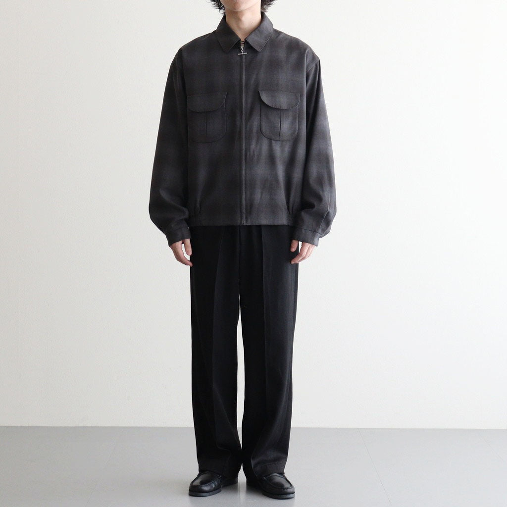 PLEATED-POCKET RICKY JACKET #GRAPHITE PLAID [261OJ-JK07]