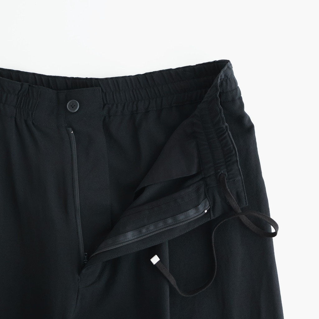Wool Cupro Easy Wide Trousers #Black [NEP-SS2606]