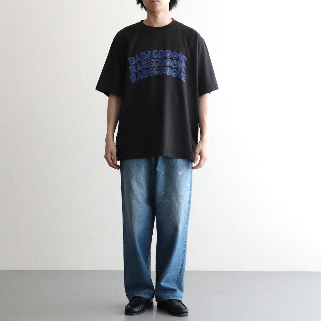 RAREGROOVE Print Tee WIDE #InkBlack×Blue-PT [bROOTS25S34S26B]