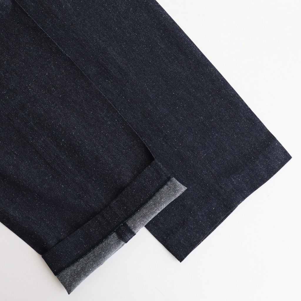 DOUBLE-PLEATED SMARTY TROUSER #INDIGO DENIM [251OJ-PT02]
