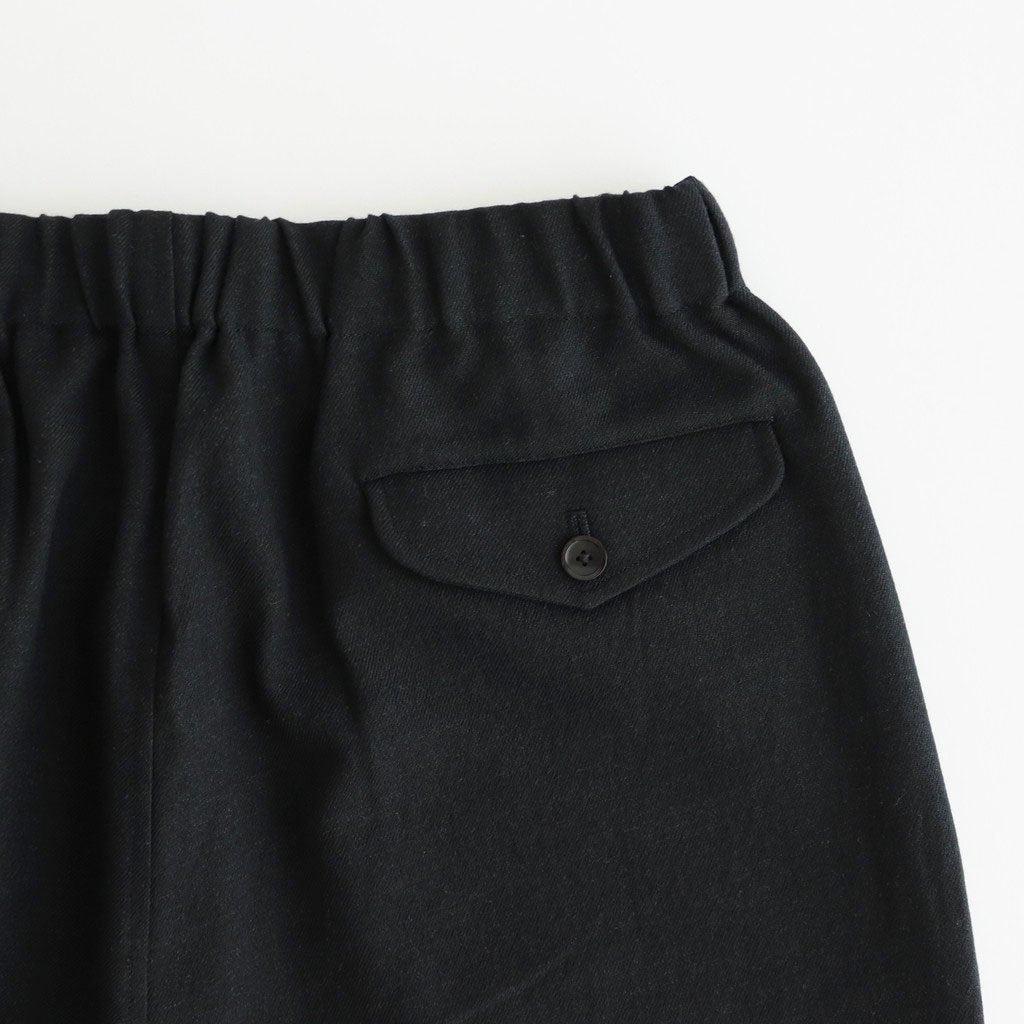 COCOON WIDE EASY PANTS #CHAMBRAY BLACK [M25C12PT03C]