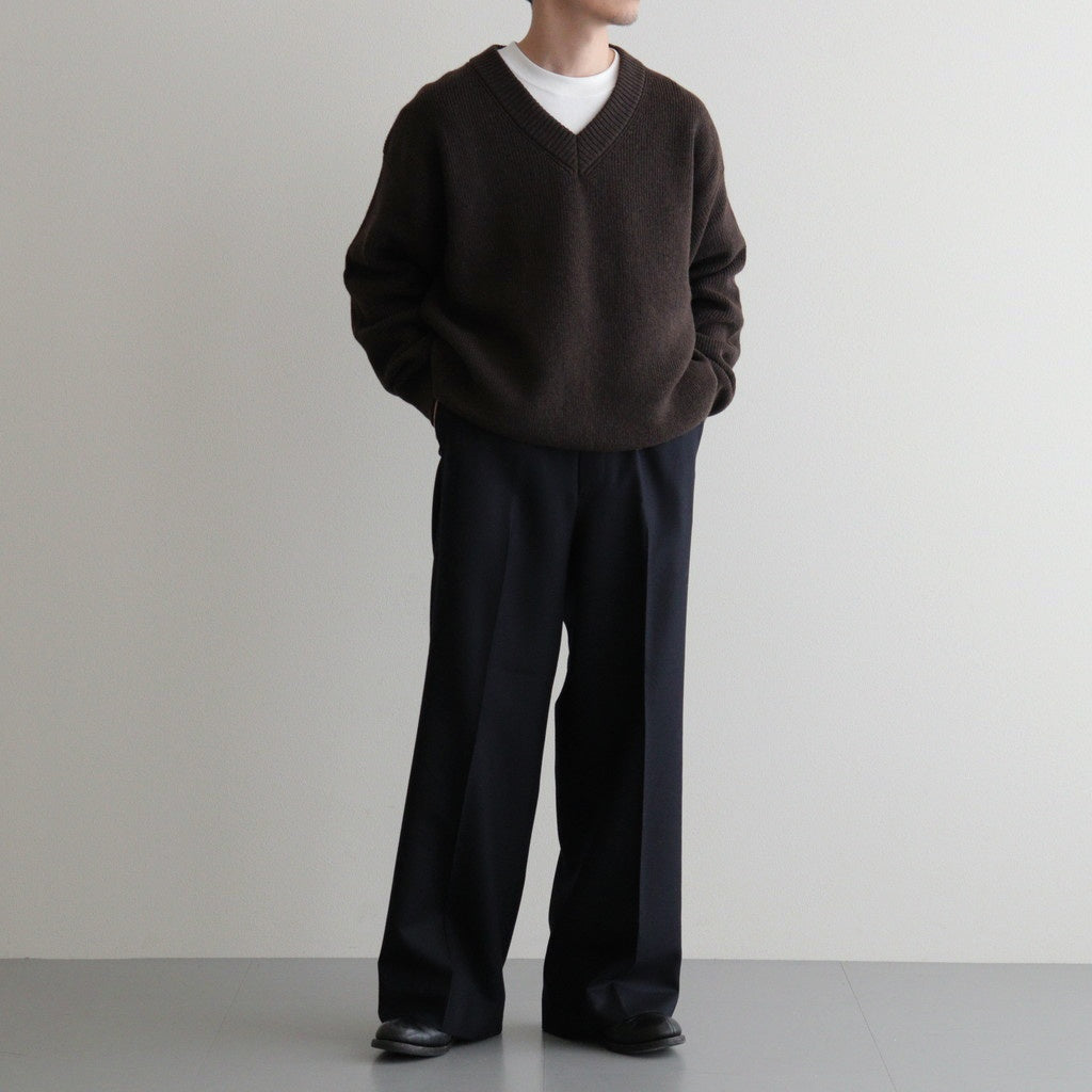 Wool Flannel Tuckless Waide Trousers #Navy [NEP-AW2504M]
