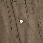 ORIGINAL PRINTED OPEN COLLAR SHIRTS (KASURI) Short-sleeve #MOCHA [261OJ-SH20]
