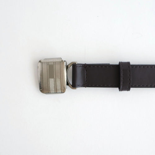 SLIDE BUCKLE BELT #BROWN [AC-16-C-CALF-5]