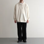 Co/Silk Nep Harf-Zip Shirt #Ivory [BHS25S037]