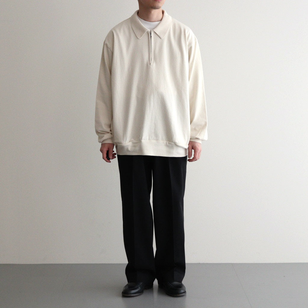 Co/Silk Nep Half-Zip Shirt #Ivory [BHS25S037]