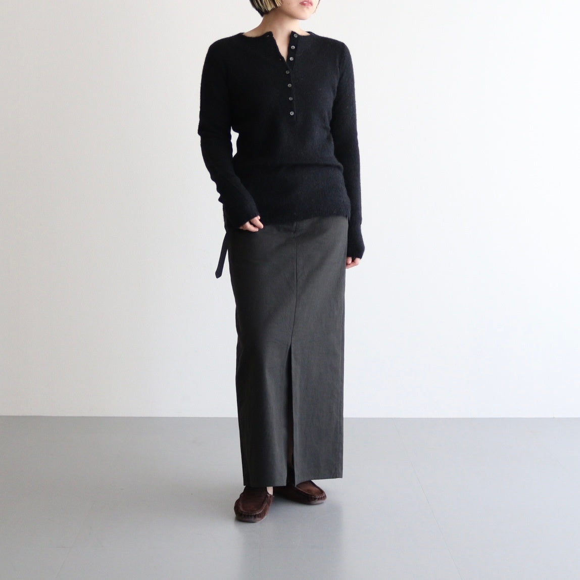 FAIRY ALPACA KN HENLY NECK #010 BLACK [16852 60036]