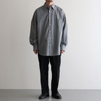 FLAT TAPERED TROUSERS #BLACK [A25C06PT01C]