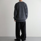WASHED HIGH COUNT LINEN V NECK CARDIGAN #CHARCOAL [BN-26SM-021]