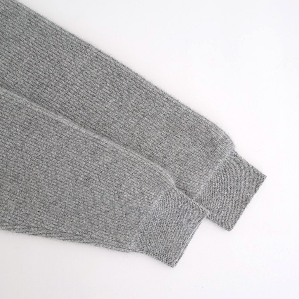 CASHMERE FOX POLO CARDIGAN #GRAY [BN-25FL-044]