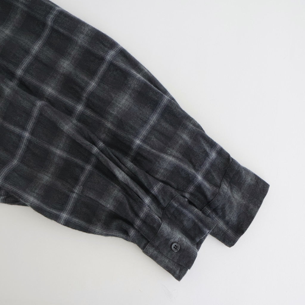 BRUSHED RAYON CHECK OPEN/C SH #021 GREY CHECK [17052 50062]