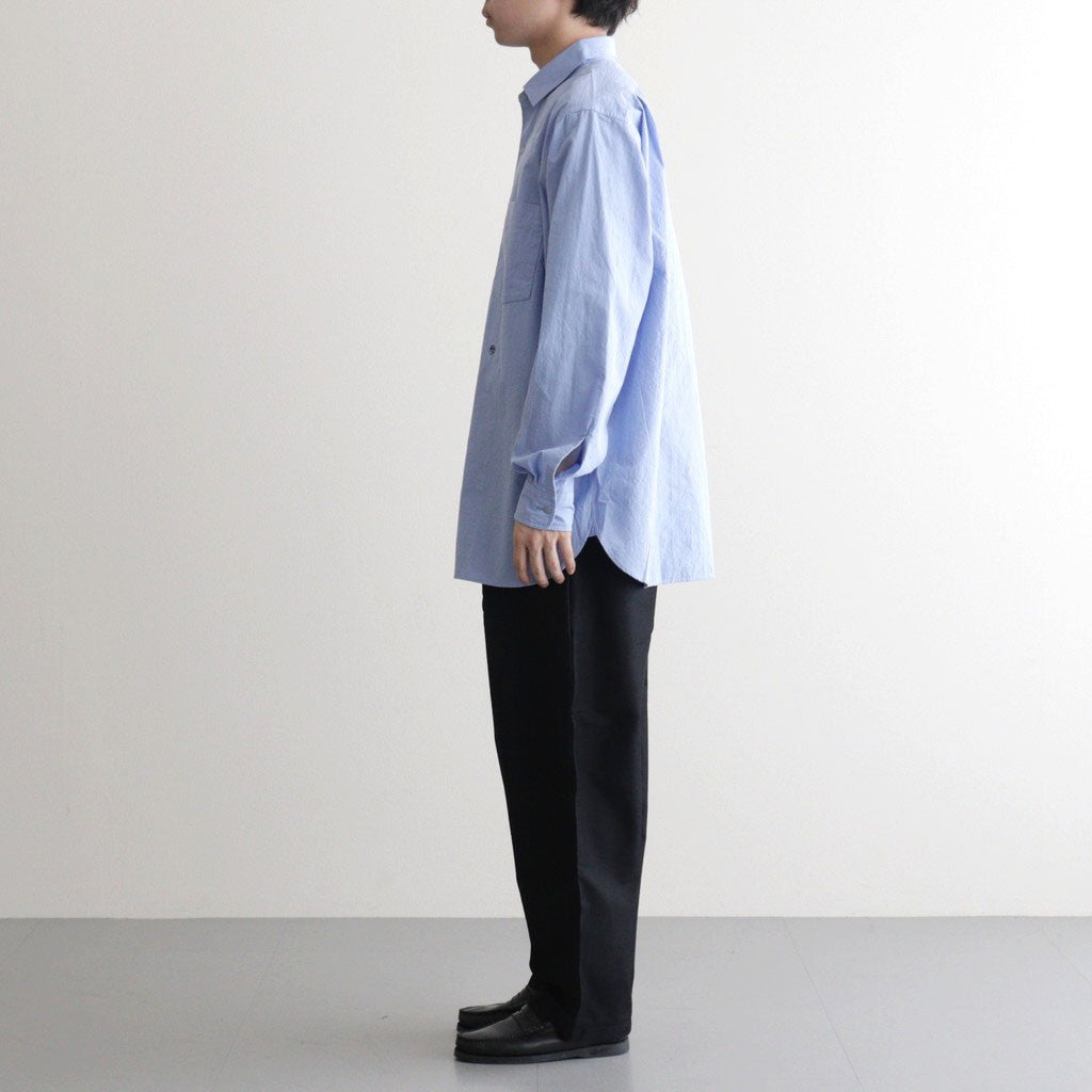 Regular Collar Wind Shirt #Sax [S26SG082]