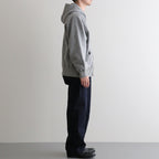 ZIP-FRONT ATHLETIC HOODIE #PEWTER [252OJ-CT06]