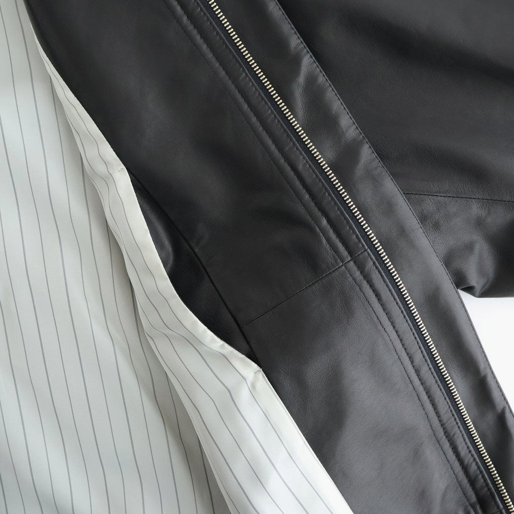 SHEEP LEATHER ZIP BZ #010 RED BLACK [16861 25004]