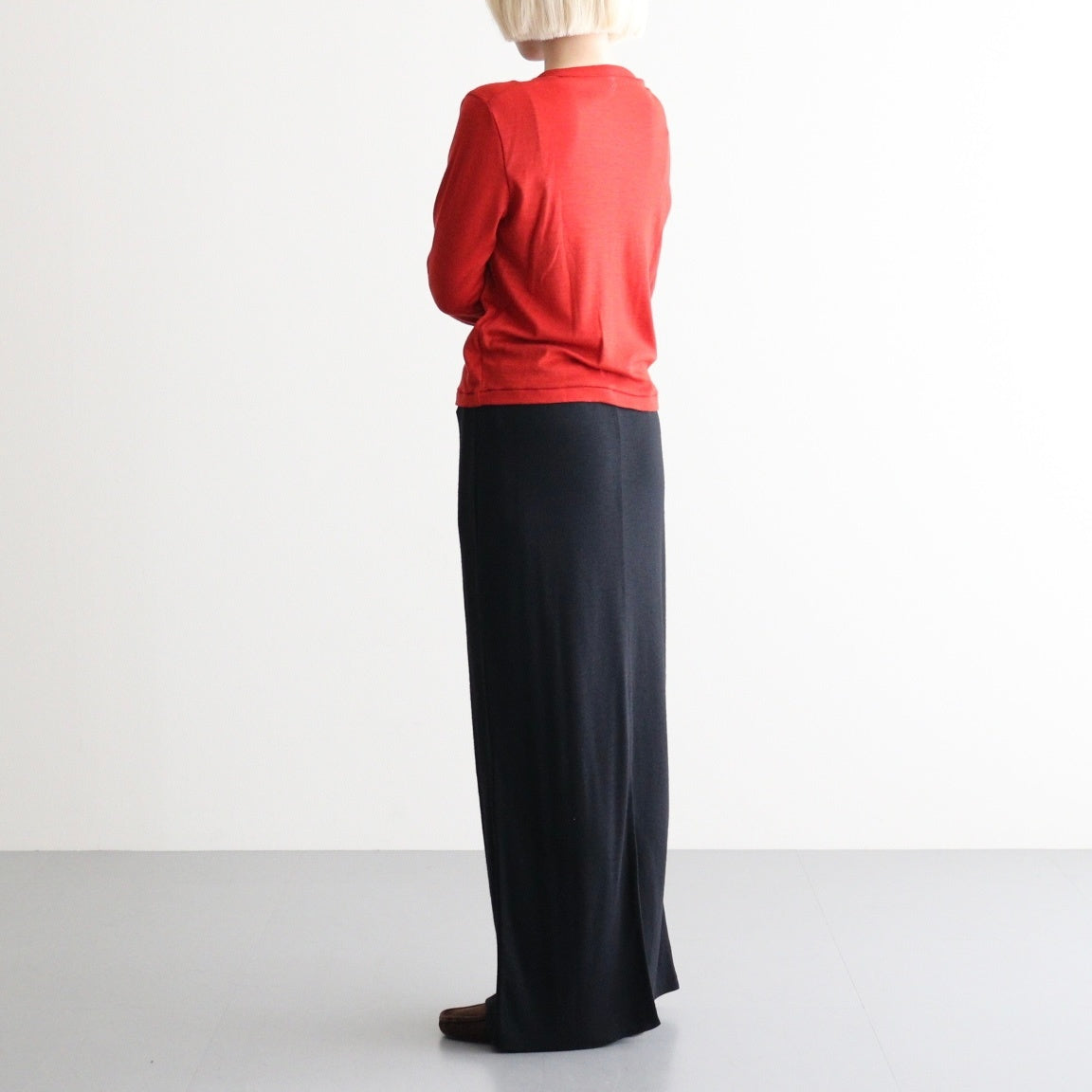 Wool RIB Skirt #Black [BHSW25F4F26]
