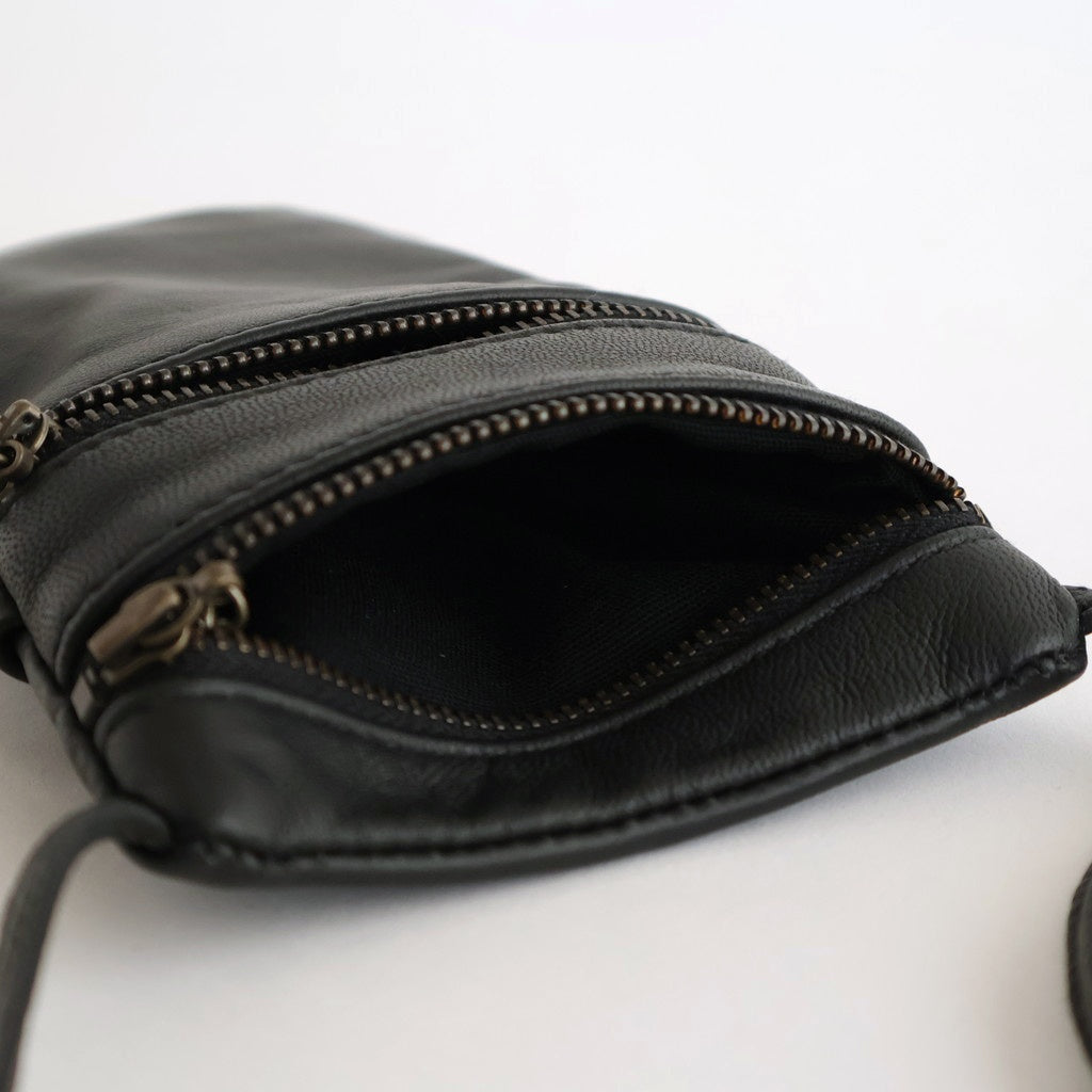 2POCKET SHOULDER BAG #BLACK [BG-37-C-SHEEP-4]