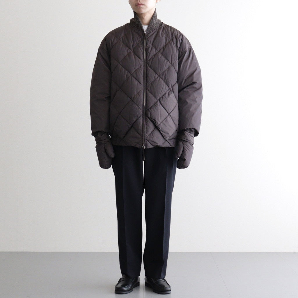 HIGH-COUNT SILK MITTEN PUFF JACKET #WHISKY [252OJ-JK13]