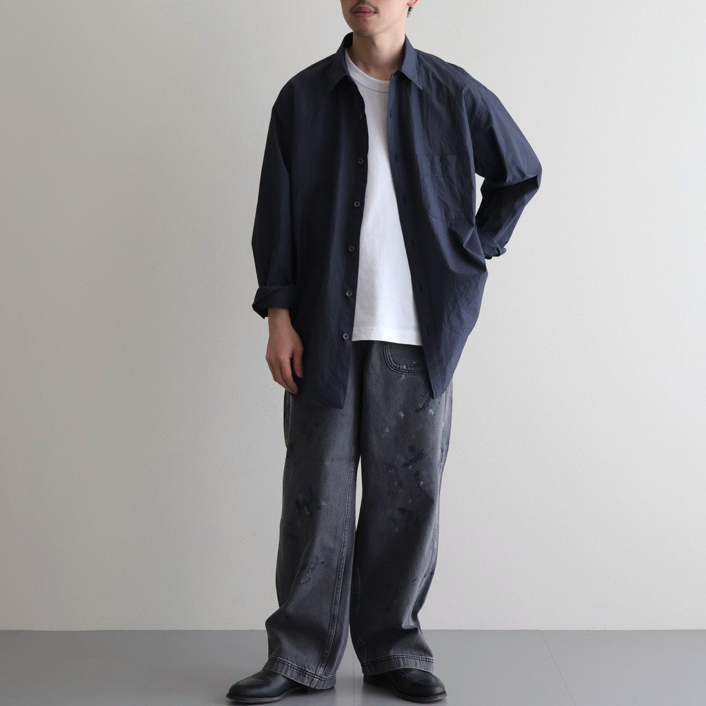 Cottton Silk Check Standard Shirt #Black Check [NEP-SS2645]