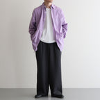 TWO TUCK MILITARY TROUSERS #CHARCOAL GRAY [M25C07PT01C]