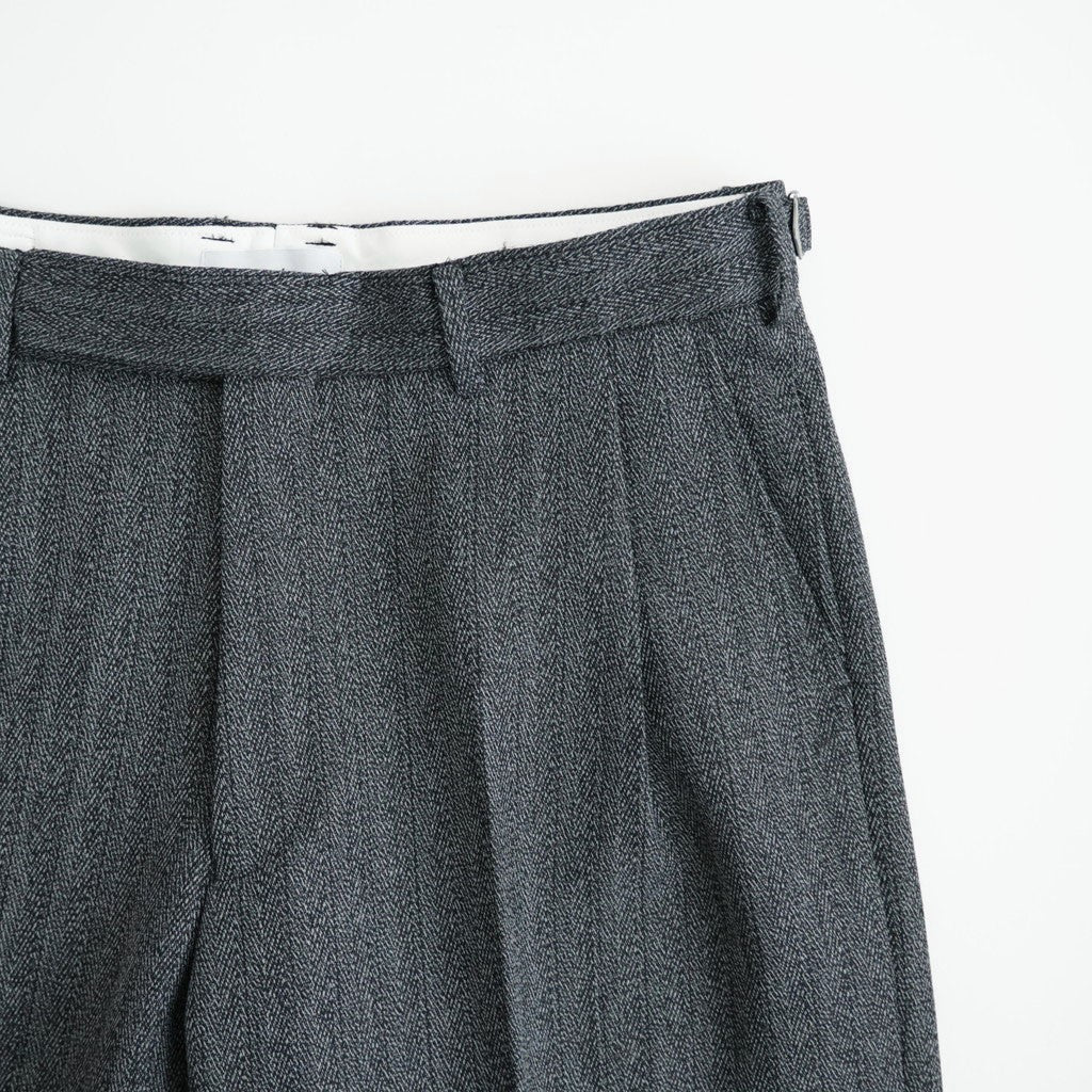 SINGLE PLEAT WIDE TROUSERS #GRAY [M26C20PT01C]