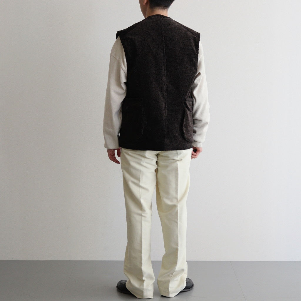 PRINTED CORDS GAME-KEEPER VEST #SMOKE BROWN [242OJ-VT03]