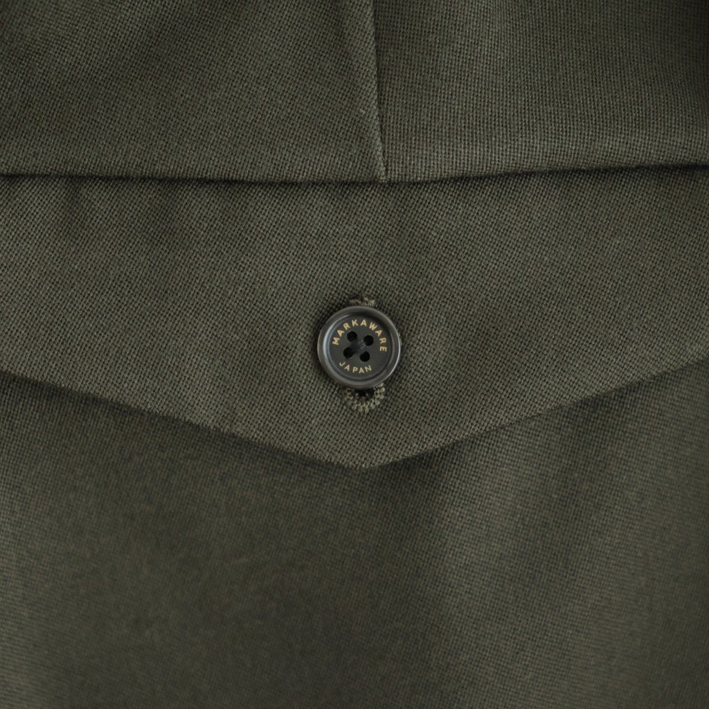 DOUBLE PLEATED SEMI EASY TROUSERS #D.OLIVE [A26C15PT01C]
