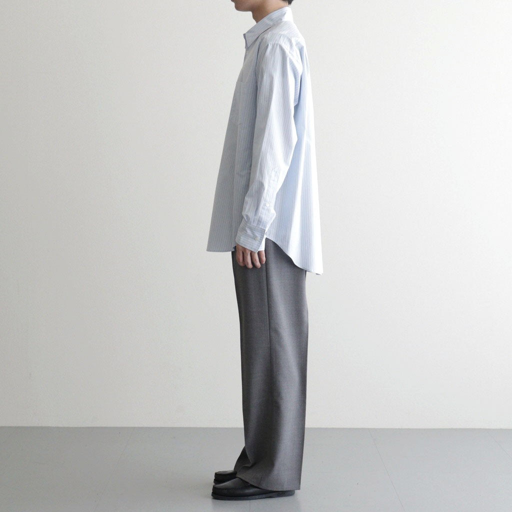 REGULAR COLLAR SHIRT #SAXE STRIPE [M26A05SH01C]