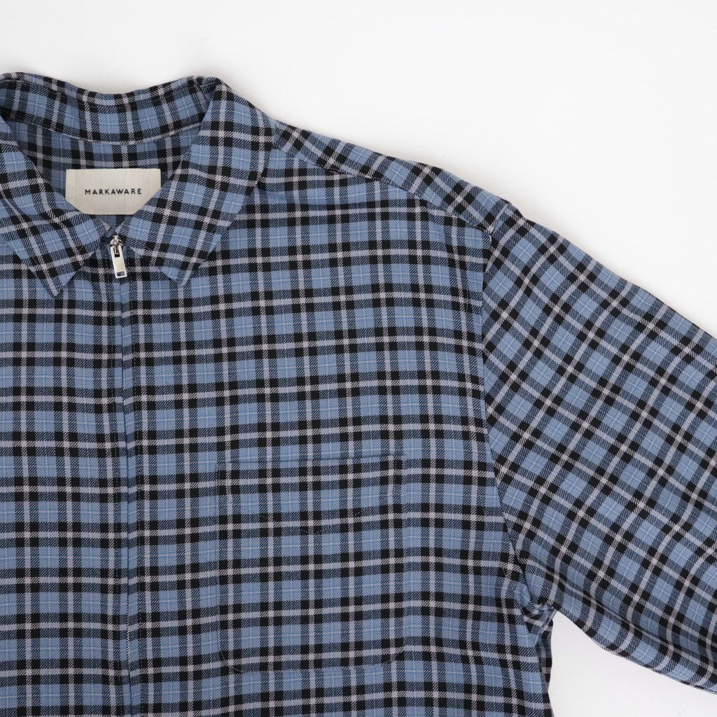 ZIP SHIRT #BLUE CHECK [A26C17SH03C]