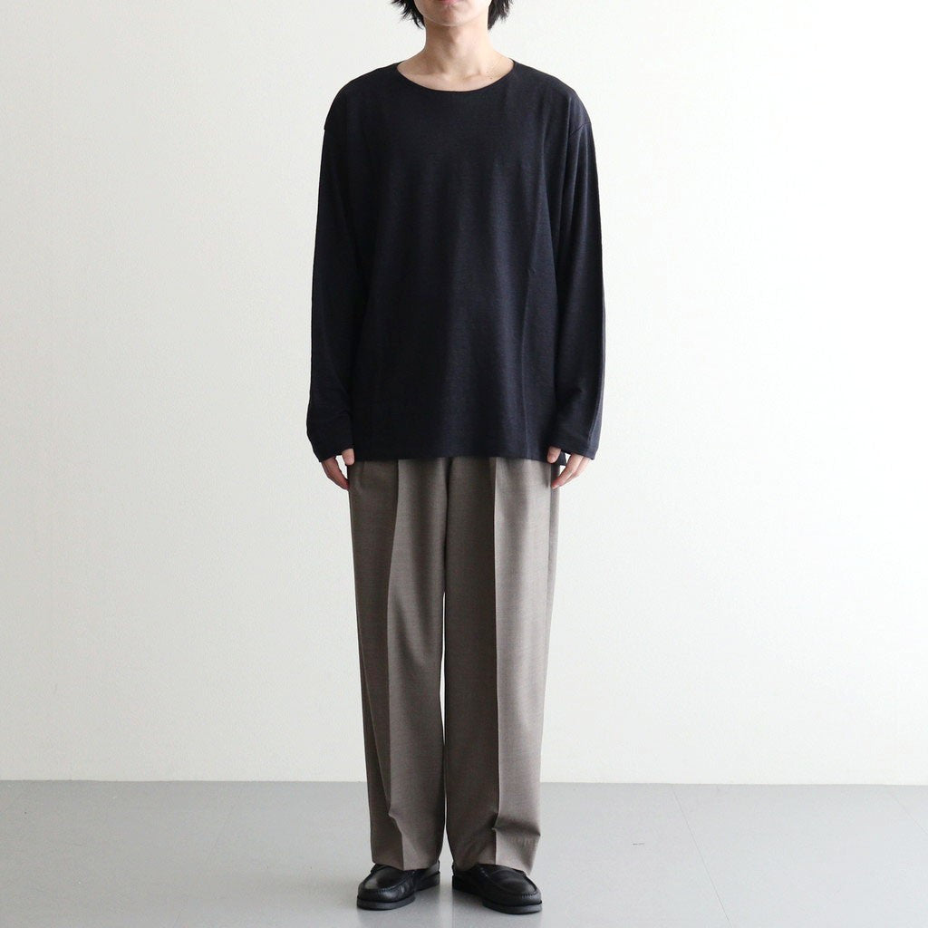 NORMANDY LINEN BASQUE SHIRT #NAVY [BN-26SM-072]