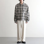 FRONT TUCK ARMY TROUSER #IVORY [261OJ-PT09]